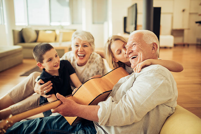 family smiling