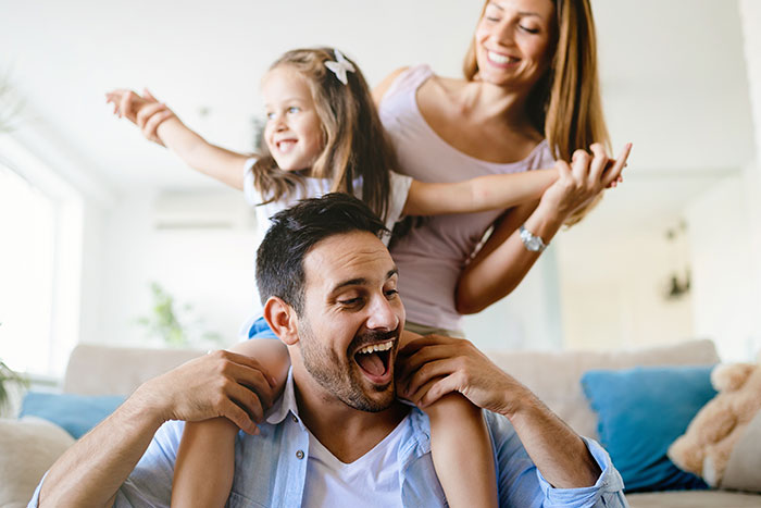 family smiling